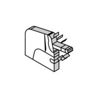 lápiz sacapuntas automáticamente isométrica icono vector ilustración