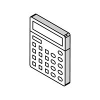 calculadora digital dispositivo para contando isométrica icono vector ilustración