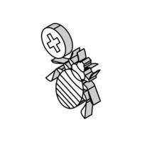 bed bug treatment isometric icon vector illustration