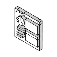 sales report isometric icon vector illustration