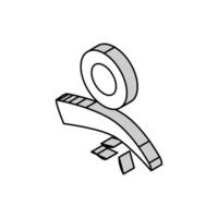 eyebrow hair loss isometric icon vector illustration