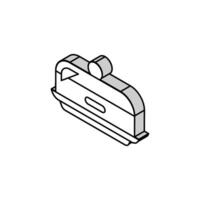 butter dish isometric icon vector illustration