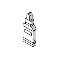 cara petróleo botella isométrica icono vector ilustración