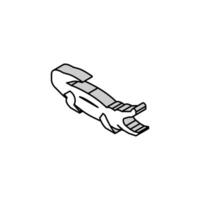 crocodile reptile in zoo isometric icon vector illustration