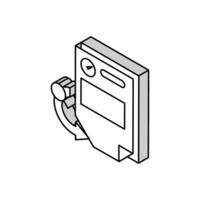 receiving report isometric icon vector illustration