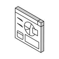 inventario previsión reporte isométrica icono vector ilustración