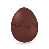 3d Pascua de Resurrección huevos. huevos hecho de chocolate. dulce trata a dar a niños durante el Pascua de Resurrección huevo caza festival. 3d vector ilustración