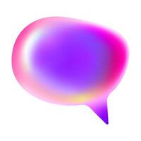 Speech bubble 3D, gradient. vector