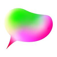 Speech bubble 3D, gradient, isolated vector