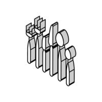 silverware utensil isometric icon vector illustration