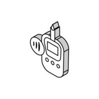 glucometer contactless isometric icon vector illustration