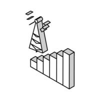 signal connection isometric icon vector illustration