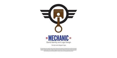 mecánico amd automotor logo diseño para logo diseñador o web desarrollador vector