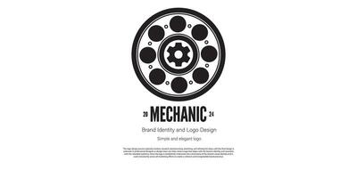 mecánico amd automotor logo diseño para logo diseñador o web desarrollador vector