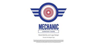 mecánico amd automotor logo diseño para logo diseñador o web desarrollador vector