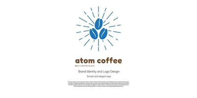 café tienda y comida logo diseño para logo diseñador o web desarrollador vector