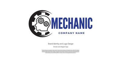 mecánico amd automotor logo diseño para logo diseñador o web desarrollador vector