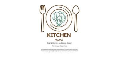 restaurante logo diseño y cafe para logo diseñador y web desarrollador vector
