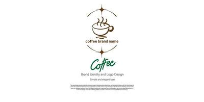 café tienda y comida logo diseño para logo diseñador o web desarrollador vector