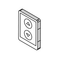 screen scroll isometric icon vector illustration