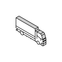 truck transport isometric icon vector illustration