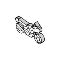 chopper motorcycle isometric icon vector illustration