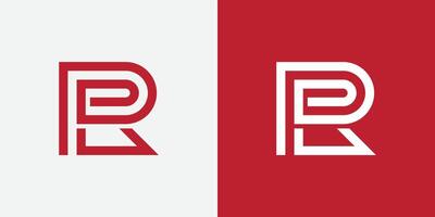 Modern creative letter R logo design Minimal R RR initial based vector icon