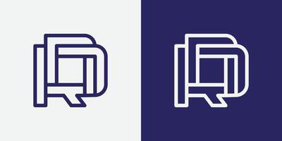 Modern creative letter R logo design Minimal R RR initial based vector icon
