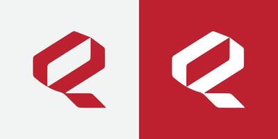 vector q logo template with an abstract shape