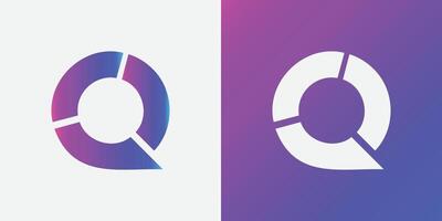 vector q logo template with an abstract shape