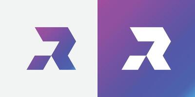 Creative R Logo Designs Minimalistic Concepts with Gradients vector