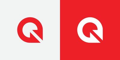 vector q logo template with an abstract shape