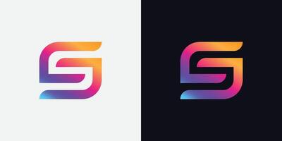 Gradient S letter modern colorful logo design vector icon