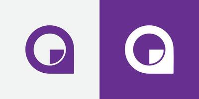 vector q logo template with an abstract shape