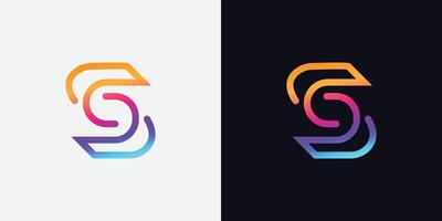 Gradient S logo vector monogram