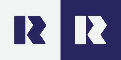 letra r logo diseño modelo creativo moderno de moda r tipografía vector