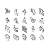 Magic Performing And Accessories isometric icons set vector