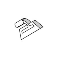 trowel tool isometric icon vector illustration