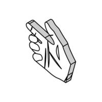 hold hand isometric icon vector illustration