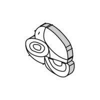 kiwi sano isométrica icono vector ilustración