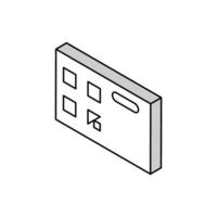 bar code on transport ticket isometric icon vector illustration