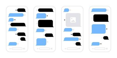 Chat message icons. Vector icons