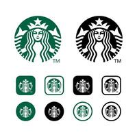 Starbucks logotipos editorial utilizar solo. vinnitsa, Ucrania - febrero 20, 2024 vector