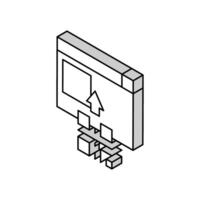 qr código Internet web sitio isométrica icono vector ilustración