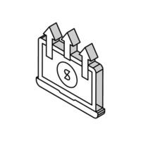 online investment laptop isometric icon vector illustration