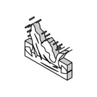 water splash isometric icon vector illustration