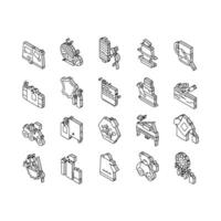 Diy Crafts Handmade Collection isometric icons set vector