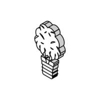 brainstorm light bulb isometric icon vector illustration