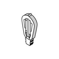 invention light bulb isometric icon vector illustration