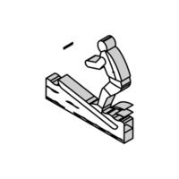 water skiing isometric icon vector illustration